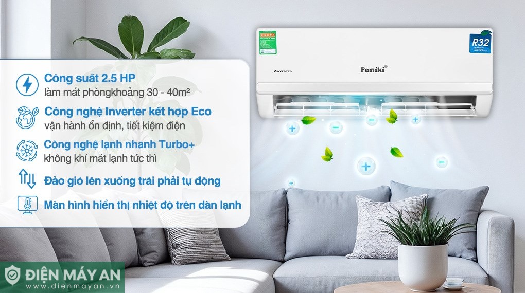 Điều hòa Funiki Inverter 24000 BTU 1 chiều HIC24TMM-6